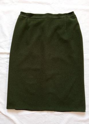 Юбка теплая зимняя прямая хаки карандаш юбка карандаш мыды прямая зеленая хаки приталенная размер 44 462 фото