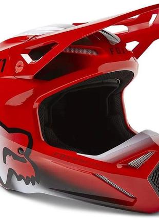 Шолом fox v1 toxsyk helmet (flo red), xxl, xxl