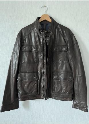 Шкіряна куртка massimo dutti size l