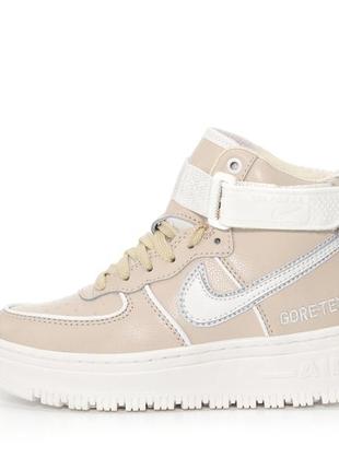 Кроссовки nіke air force 1 gore-tex winter (зима, мех, рефлектив)4 фото