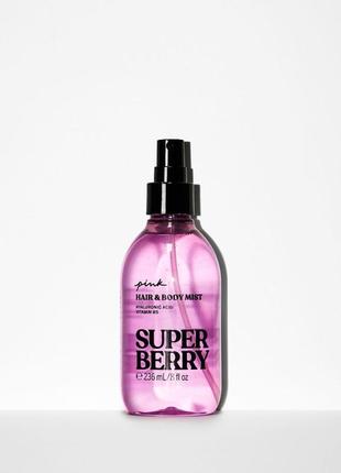 Спрей для волос и тела honey hair &amp; body mist super berry.2 фото