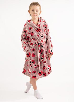 Халат махровый крутой принт 104-128