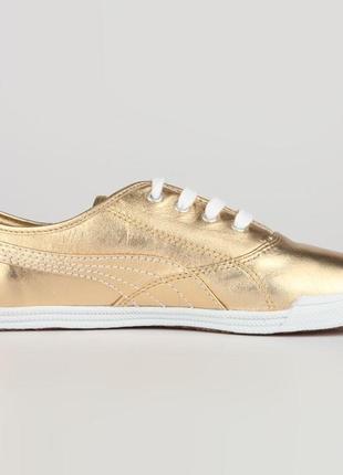 Нові кеди кросівки puma crete metallic gold3 фото