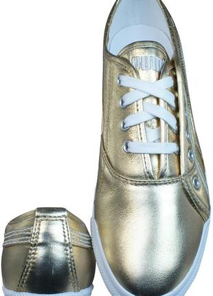 Нові кеди кросівки puma crete metallic gold2 фото