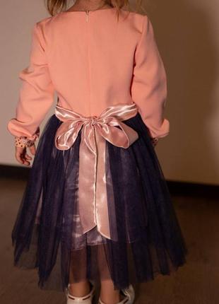 Плаття персикове love довгий рукав⬆️⬆️⬆️
розміри 104,110,116,122;4 фото