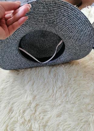Літній плетений капелюх з широкими полями прикраси ланцюжок на стрічці ідеально підійде для прогулян3 фото