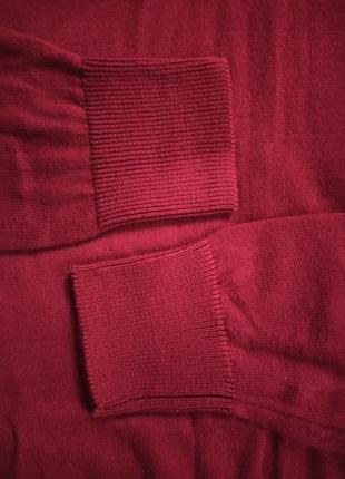 Бренд nobel league бавовняний чоловічий червоний светр, джемпер, лонгслів4 фото