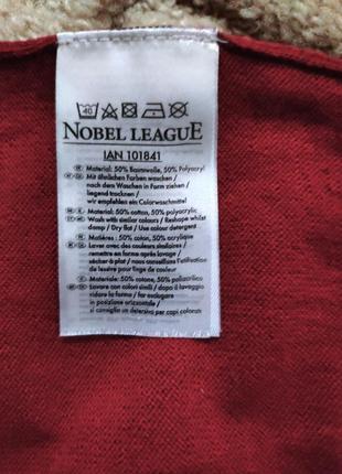 Бренд nobel league бавовняний чоловічий червоний светр, джемпер, лонгслів6 фото