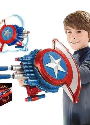 5-16 лет щит капитан америка со стреляющими пульками