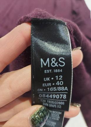 Шикарная кофта туника насыщенного цвета марсала m&s 44-465 фото