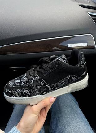 Кроссовки louis vuitton lv trainer black2 фото