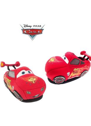 Тачки 3d тапочки машинки для мальчика - mcqueen от disney ® теплые новые 14 см