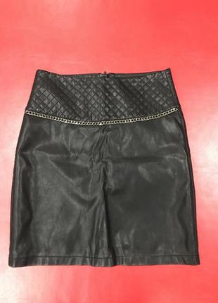 Юбка эко кожа