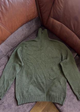 Кашеміровий светр з горлом i. d. fielding оригінальний хакі
