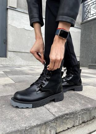 Черевики louis vuitton lv boots black fur