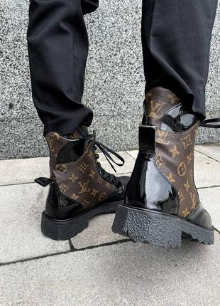 Черевики louis vuitton lv boots black fur5 фото