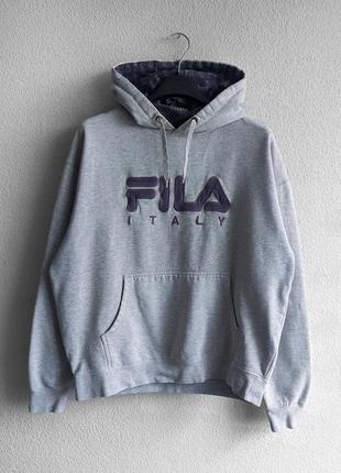 Fila худи серый винтажный