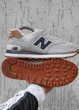 Шикарные зимние кроссовки  "new balance 574 fur winter"