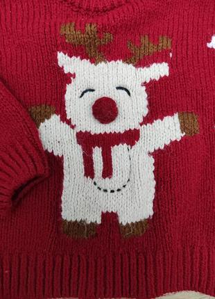 Новорічний светр zara, кофта новорічна2 фото