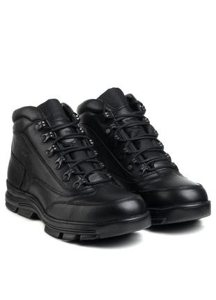 Ботинки зимние мужские черные не утепленные кожаные 3385