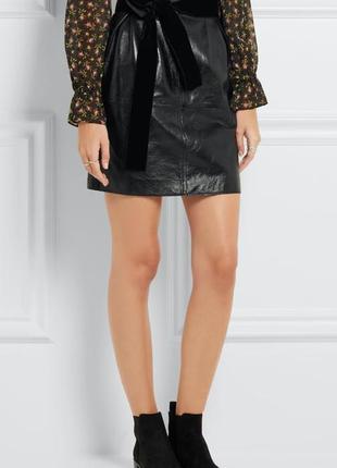 Юбка новая  кожаная с карманами натуральная кожа брендовая philosophy di lorenzo serafini, оригинал