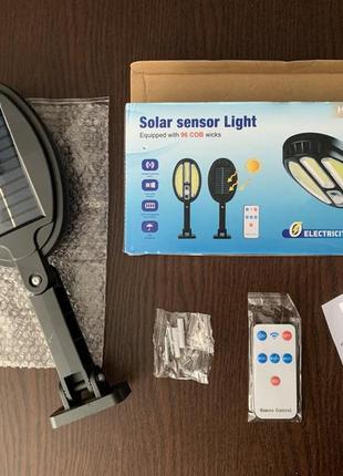 Ліхтар вуличний solar sensor light hb-8188b2 фото