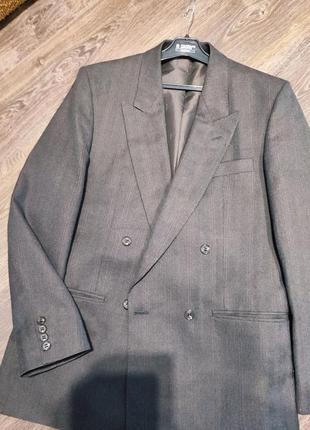 Пиджак двубортный английская шерсть4 фото