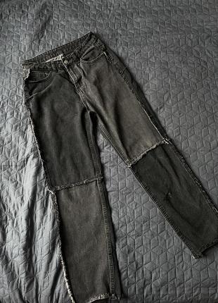 Джинсы в стиле пэчворк shein zara