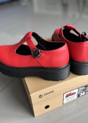 Червоні туфлі лофери мері джейн mary jane1 фото