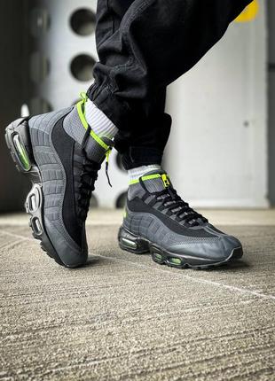 Мужские кожаные термо кроссовки найк, nike air max 95.6 фото