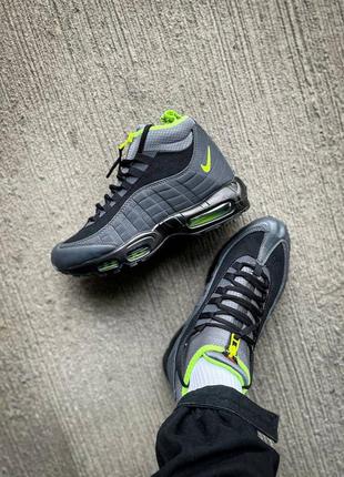 Мужские кожаные термо кроссовки найк, nike air max 95.5 фото