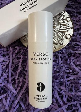 Крем-коректор проти пігментних плям verso dark spot fix with retinol 8