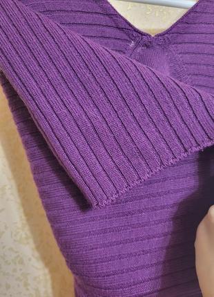 Туника шерстяний светр в'язане плаття сукня свитер теплое платье туніка6 фото