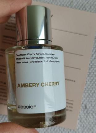 Парфюмированная вода унисекс dossier ambery cherry вдохновлена tom ford's lost cherry8 фото