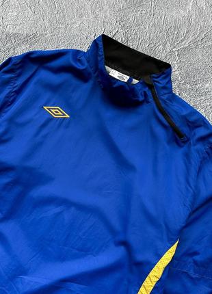 Очень крутой, оригинальный анорак umbro windbreaker blue с замком2 фото