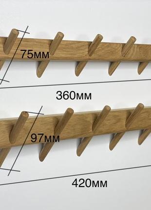 Декоративная вешалка из дуба для ванной комнаты, кухни или прихожей3 фото