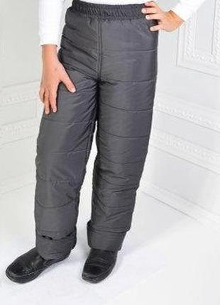 Детские зимние брюки (штаны) для мальчиков и девочек на рост от 92 см до 140 см.3 фото