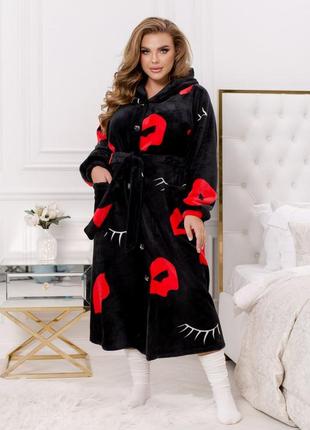 Яркий женский махровый халат 46-68 размеры10 фото
