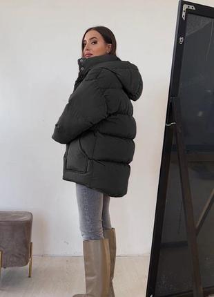 Жіноча зимова куртка балонова,пуховик,пуффер,пуфер,женская зимняя балоновая куртка ,пуховик,тёплая куртка,тепла куртка2 фото