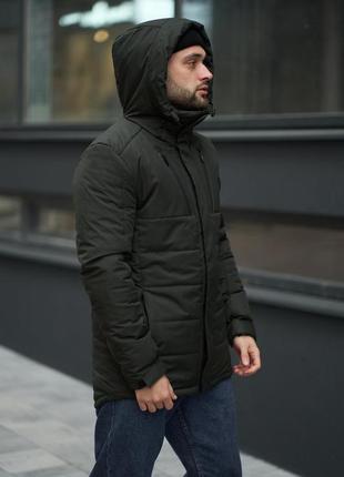 Куртка зимова чоловіча everest синя хакі чорна тепла парка пуховик2 фото