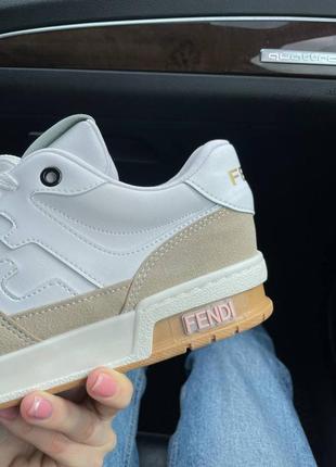 Кроссовки fendi sneakers beige4 фото