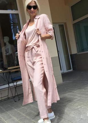 Лляной костюм marc aurel платье штаны