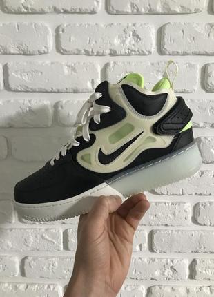 Супер кроссовки nike air force 1 mid react (dq1872-100)