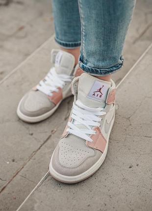 Кроссовки nike jordan 1 женские найк джордан 1 кожа nike air max весна nike air force 1 кожа жіночі кросівки jordan 1 шкіряні5 фото