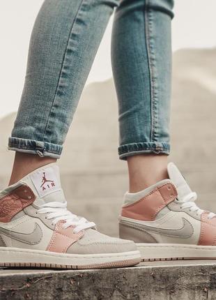 Кроссовки nike jordan 1 женские найк джордан 1 кожа nike air max весна nike air force 1 кожа жіночі кросівки jordan 1 шкіряні2 фото