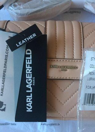 Сумка кроссбоди кожаная karl lagerfeld paris quilted leather crossbody lh8eb701 оригинал6 фото