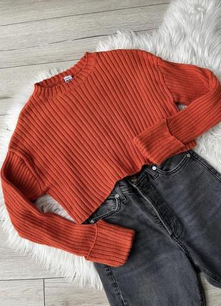 Базовий светр xs/s від george укорочений теплий светр гольф у рубчик короткий кроп-топ водолазка