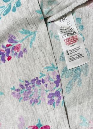 Красивая коттоновая женская пижама из двух частей из трикотажной ткани от бренда f&amp;f 🌷 размер 12-145 фото