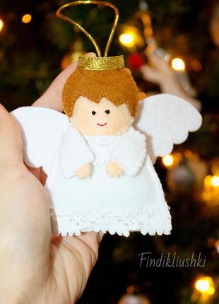 Рождественский ангелочек. ангел на елочку. подарок на рождество. дух рождества