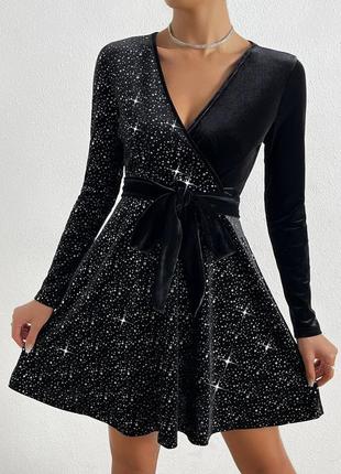 )
очень красивое, стильное и нарядное платье  
размерный ряд s,m,l,xl 42,44,46,48
тканина  бархат корея!!